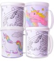 Mug fille Licorne à colorier