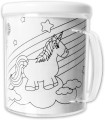 Mug fille Licorne à colorier