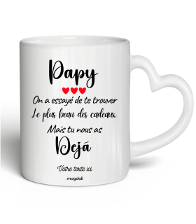 Mug "Papy on a essayé de te trouver le plus beau des cadeaux"