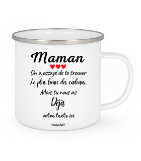 Mug "Maman on a essayé de te trouver le plus beau des cadeaux"