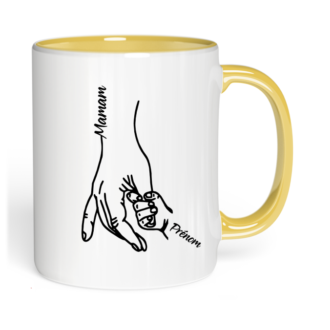 Mug Main de Maman a personnaliser de 1 à 5 prénoms