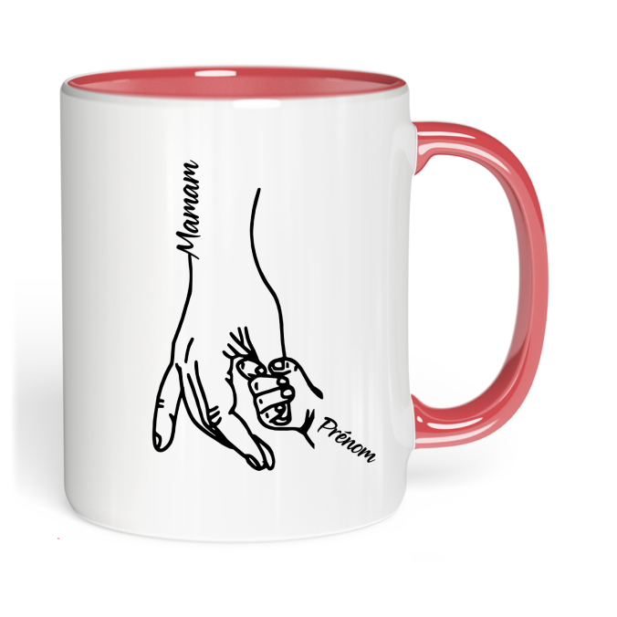 Mug Main de Maman a personnaliser de 1 à 5 prénoms