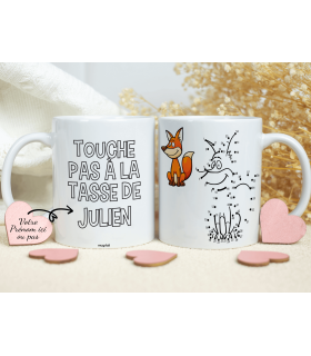 Mug Renard éducatif à colorier et à relier | Tasse ludique et éducatif