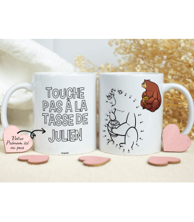 Mug Ours éducatif à colorier et à relier | Tasse ludique et éducatif