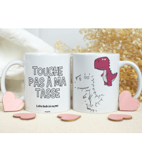 Mug Tyrannosaure éducatif à colorier et à relier | Tasse ludique et éducatif