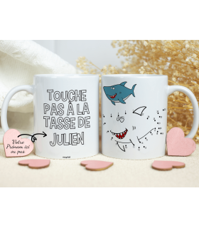 Mug Requin éducatif à colorier et à relier | Tasse ludique et éducatif