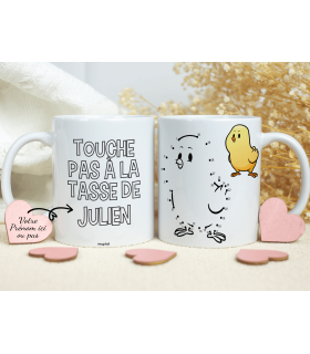 Mug Poussin éducatif à colorier et à relier | Tasse ludique et éducatif