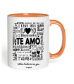 Mug Je t'aime traduis en multi langue