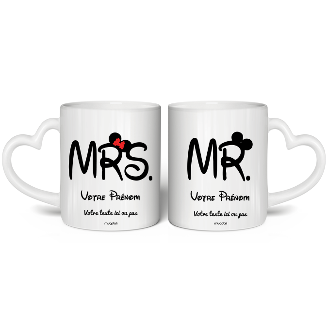 Mug Duo MRS & MR Mickey a personnaliser