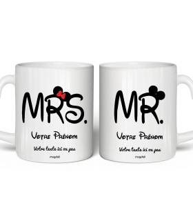 Mug Duo MRS & MR Mickey a personnaliser