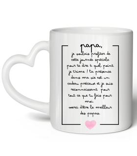 Mug Papa Loin des yeux, près du coeur