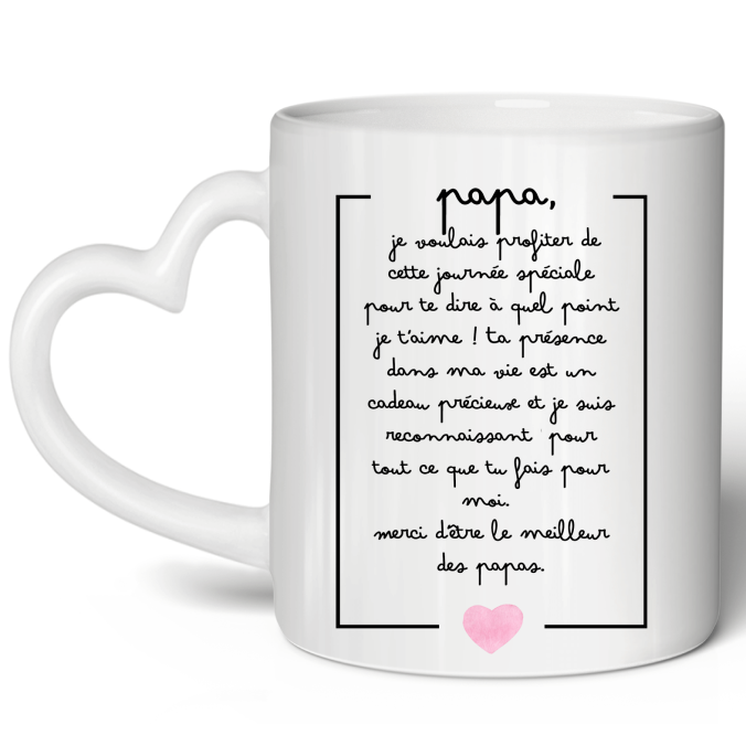 Mug Papa Loin des yeux, près du coeur