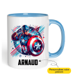 Mug Captain America prénom à personnaliser