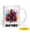 Mug Deadpool personnalisé avec prénom personnalisable