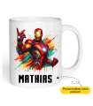 Mug Iron Man personnalisé prénom personnalisable