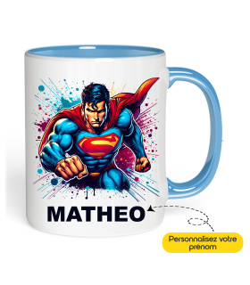 Mug Superman prénom à personnaliser