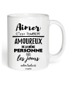 Mug Aimer c'est tomber Amoureux de la même personne tous les jours