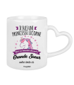 Mug Je suis une Princesse Licorne qui va devenir Grande soeur