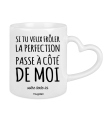 Mug Si tu veux frôler la perfection passe à côté de moi