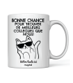 Mug bonne chance pour trouver de meilleurs collègues que nous, chaton lunette soleil