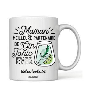 Mug Maman Meilleure Partenaire de Gin Tonic