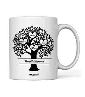 Mug Arbre de vie à personnaliser 2 à 16 prénoms